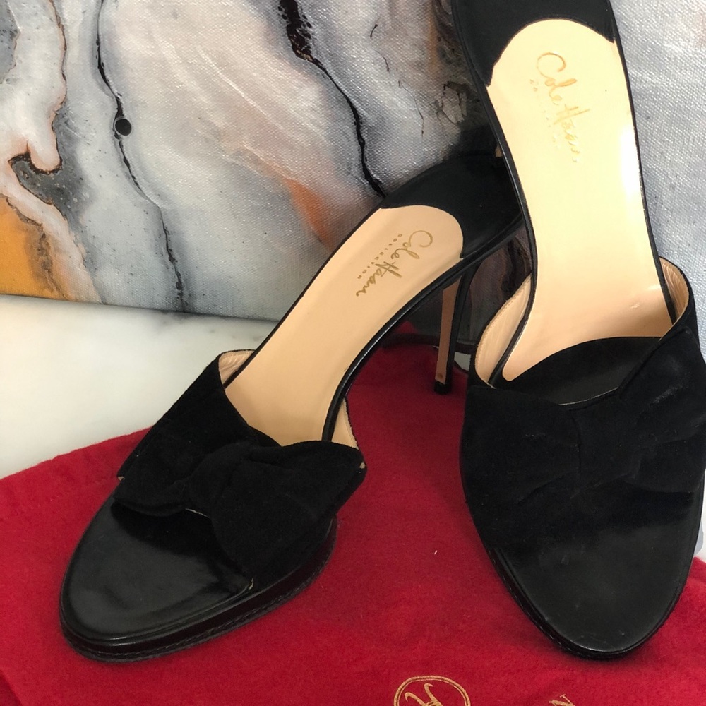 Cole Haan Suede Bow Heels
